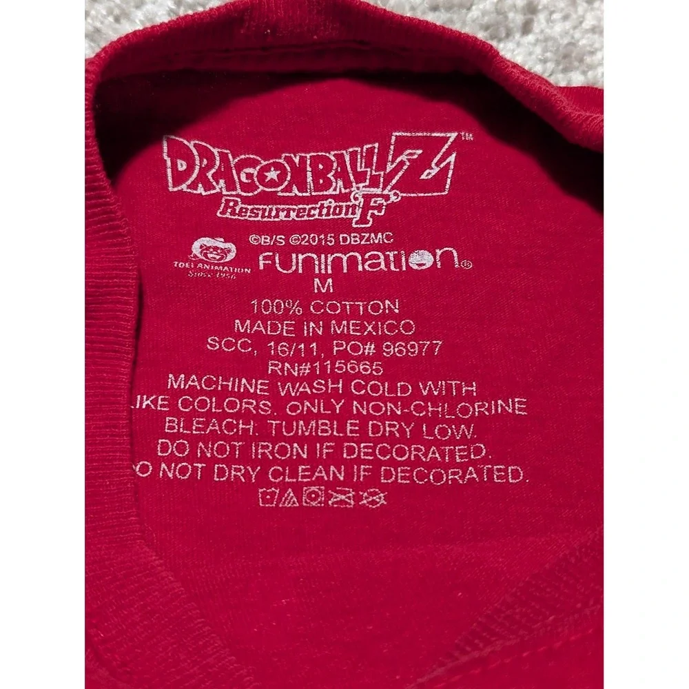 Dragon Ball Z Resurrection F Goku Vegeta Piccolo T‎ Shirt Mens M Red Funimation